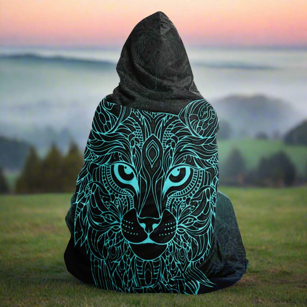 Mystic Lynx Hooded Blanket