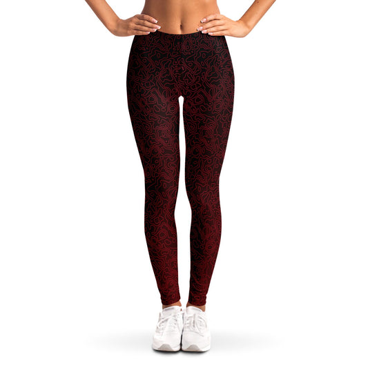 Zephyra Leggings - Crimson Storm