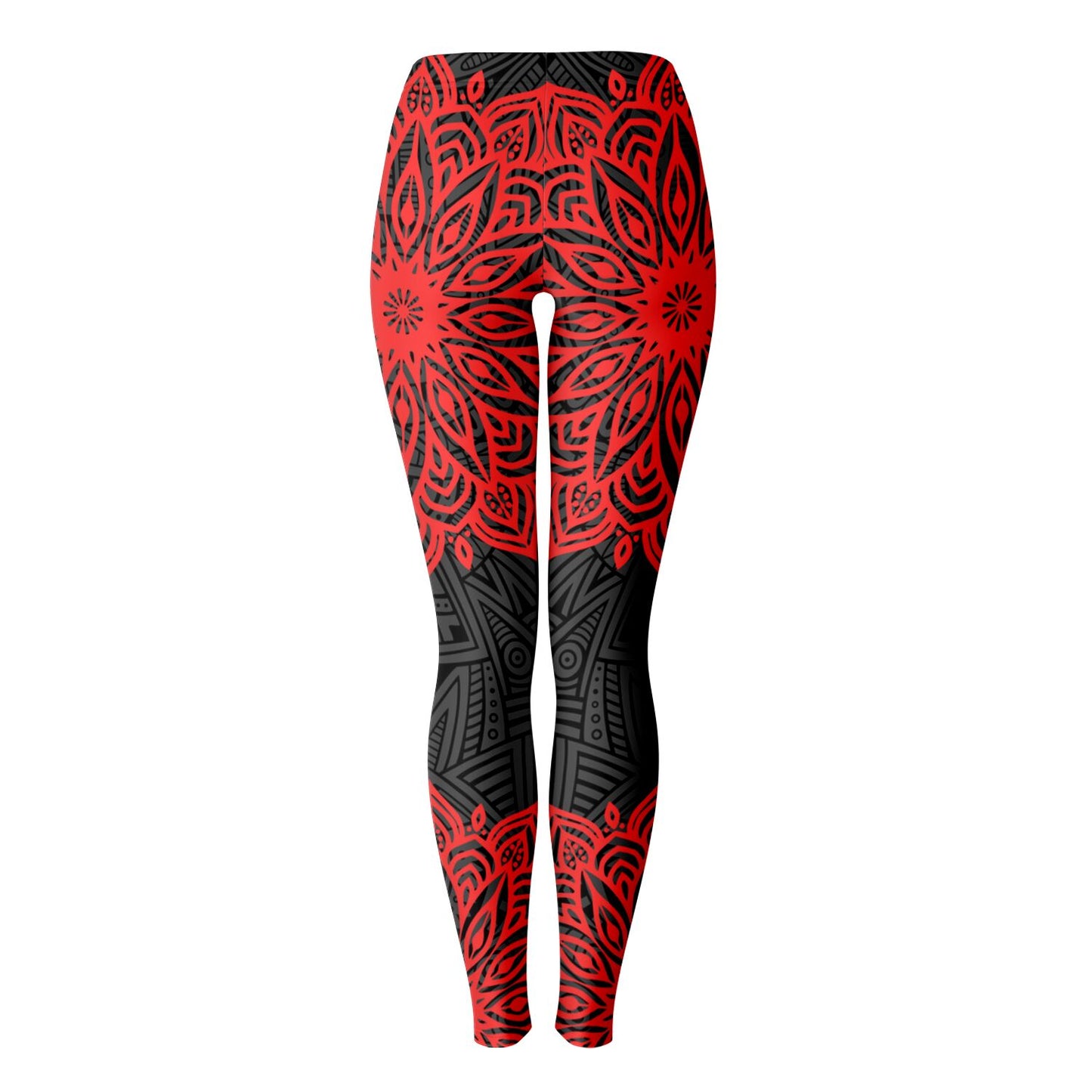 Red and Black Mandala Leggings