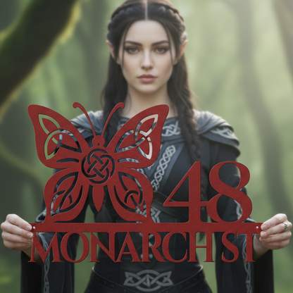 Celtic Butterfly Metal Address Sign