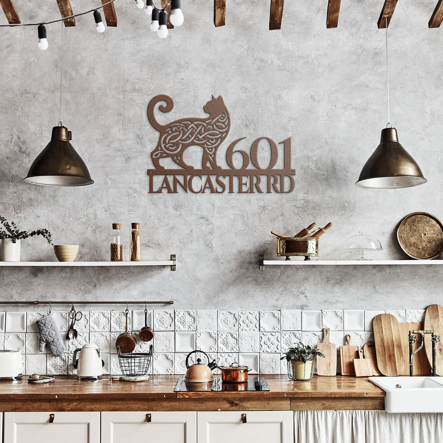 Celtic_Cat_Metal_Address_Sign_Copper_Rustic_Kitchen_Mockup.png_15428000