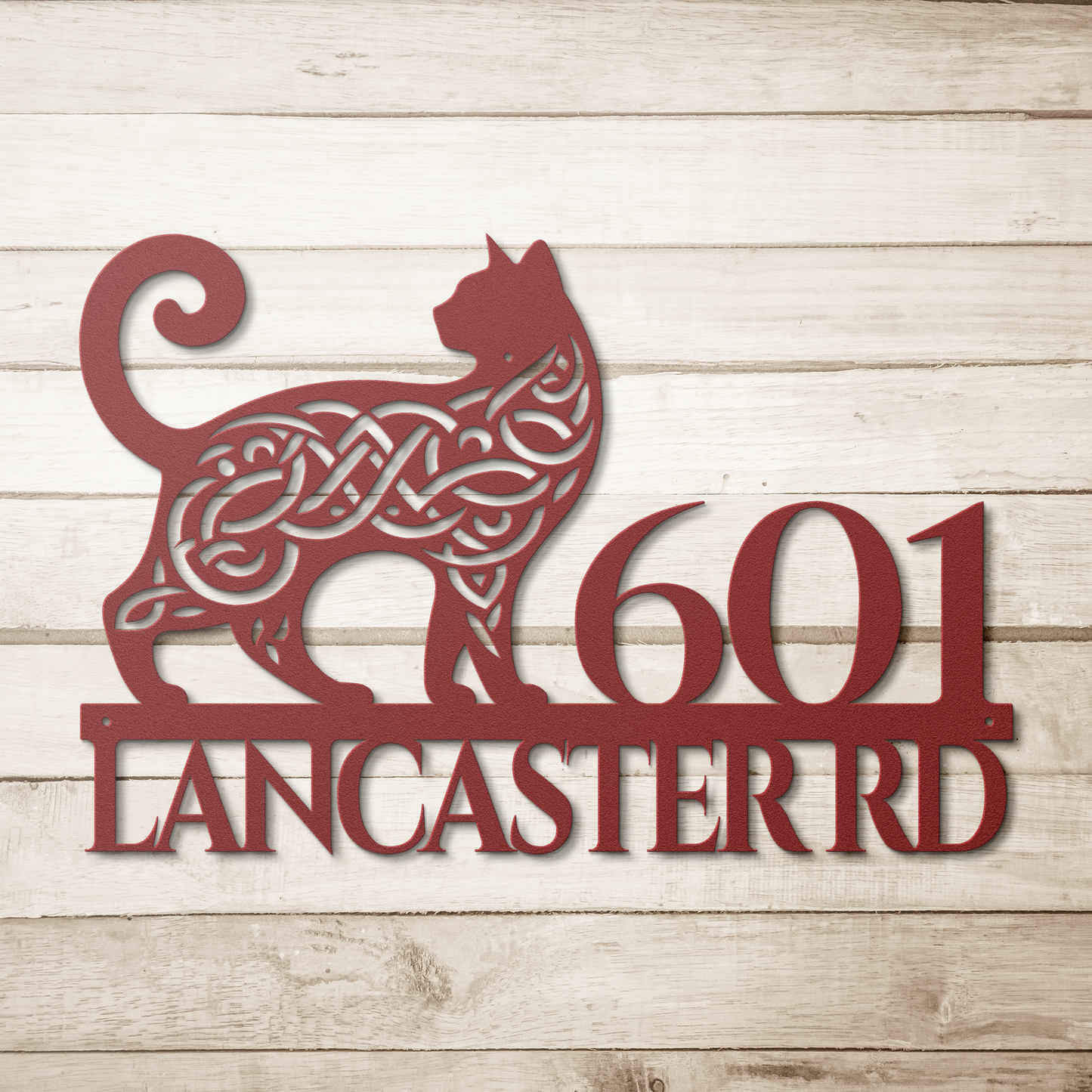 Celtic_Cat_Metal_Address_Sign_Red_Simple_Wood_BKGD_Mockup.png_15427996