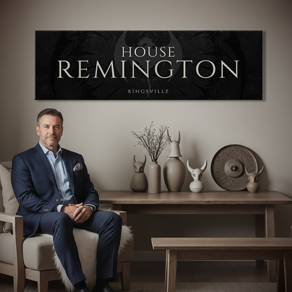 Personalized Dragon House Banner Panoramic Canvas