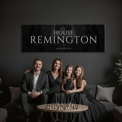 Personalized Dragon House Banner Panoramic Canvas