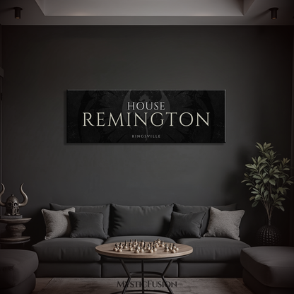 Personalized Dragon House Banner Panoramic Canvas